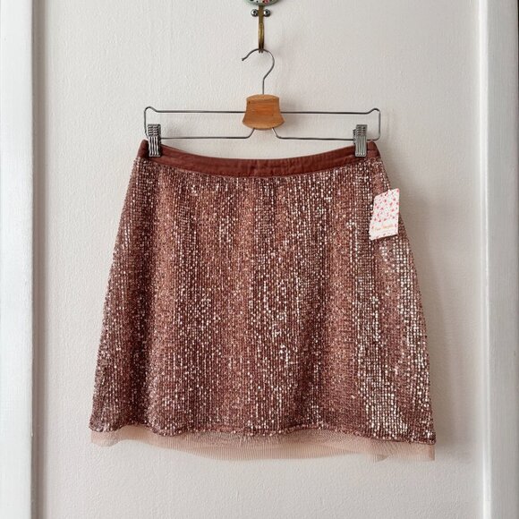 Free People Sequin Mesh Wild Child Mini Skirt - Picture 4 of 9